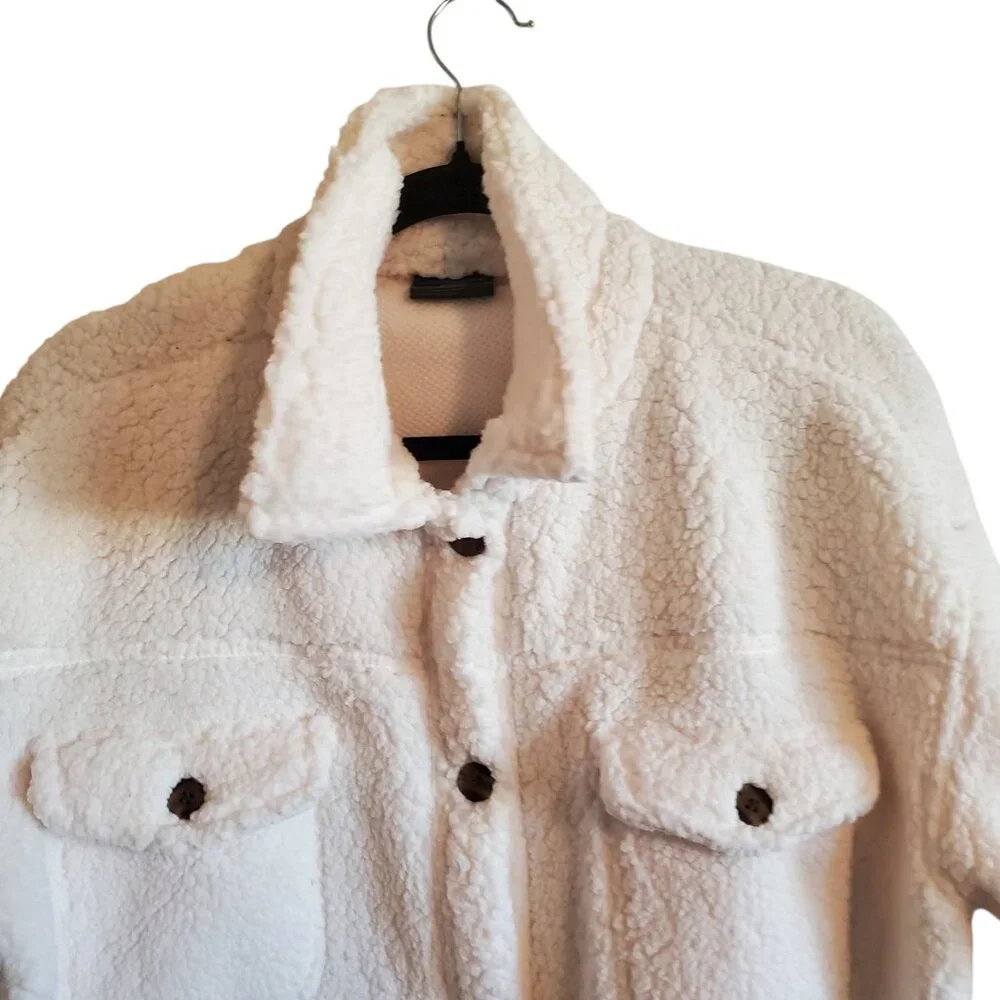 32 Degrees Heat Women's Sherpa Teddy Shirt Jacket S/L